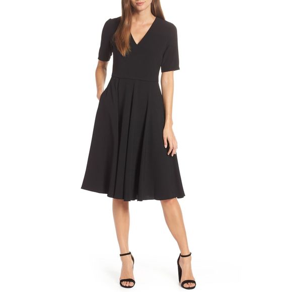 Gal Meets Glam Dresses & Skirts - Gal Meets Glam Edith City Crepe Fit & Flare Dress